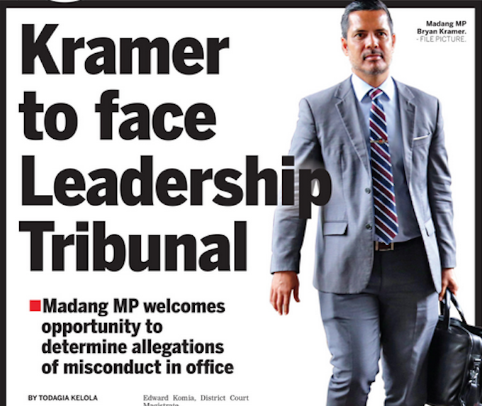 MP for Madang Bryan Kramer