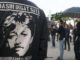 Munir's image pictured on an activist's T-shirt