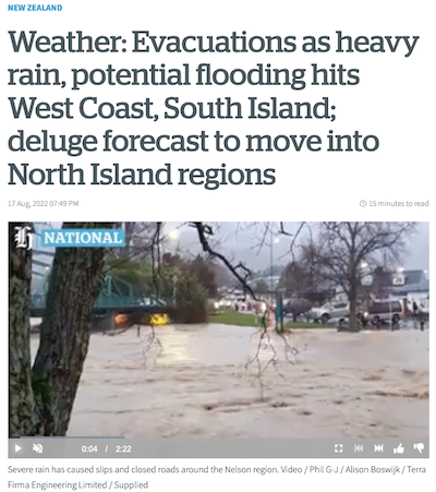 Coverage of the floods by The New Zealand Herald