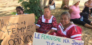 Women at the weekend Noumea GBV protest