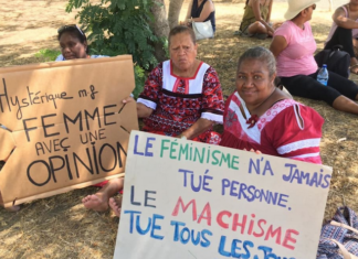 Women at the weekend Noumea GBV protest