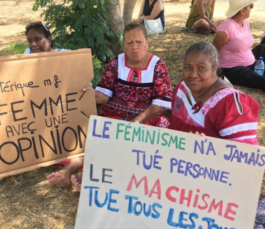 Women at the weekend Noumea GBV protest