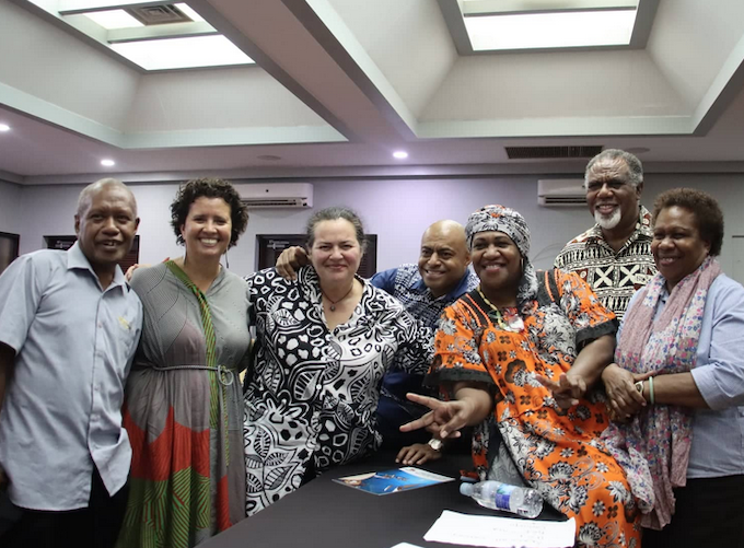 Pacific journalists at the Forum Economic Ministers Meeting (FEMM) media workshop