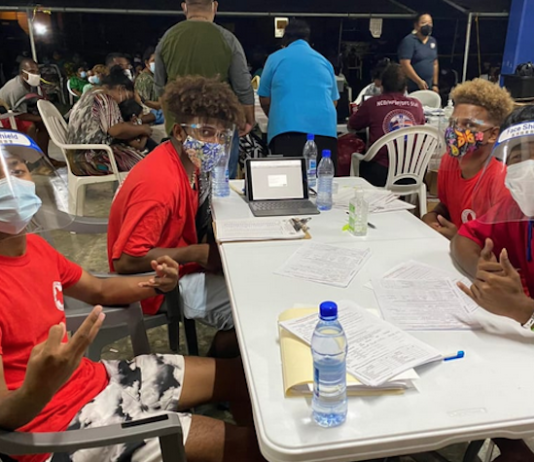 Marshall Islands Red Cross Society volunteers