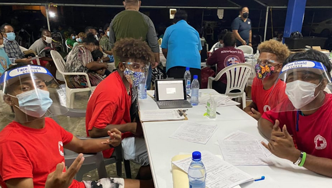 Marshall Islands Red Cross Society volunteers