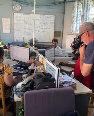 SIBC chief defends ‘free’ state media broadcaster in face of tighter controls SIBC newsroom in Honiara