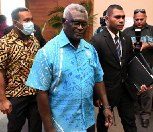 Solomon Islands Prime Minister Manasseh Sogavare