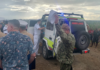 The authorities deal with the stabbing attack at Bloody Ridge, Solomon Islands