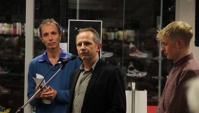Nicky Hager (left) with his publisher Robbie Burton