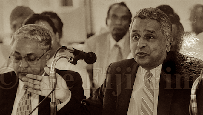 Brij Lal’s tribute to Jai Ram Reddy – ‘a true son of Fiji’ Jai Ram Reddy (right) and Mahendra Chaudhry at a meeting