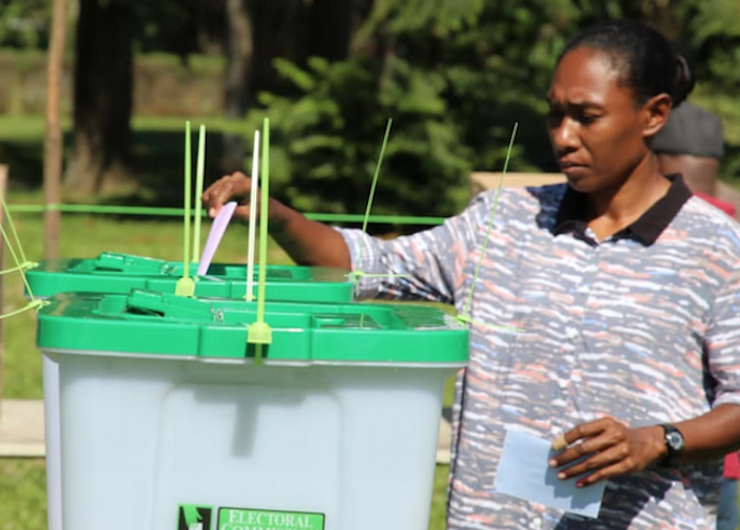 Voting in the Papua New Guinean national election