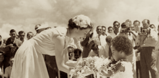 The late Queen Elizabeth on her first visit to Fiji in December 1953