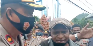 Reverend Dr Benny Giay manhandled by Indonesian police