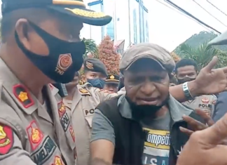 Reverend Dr Benny Giay manhandled by Indonesian police