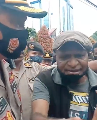 Reverend Dr Benny Giay manhandled by Indonesian police