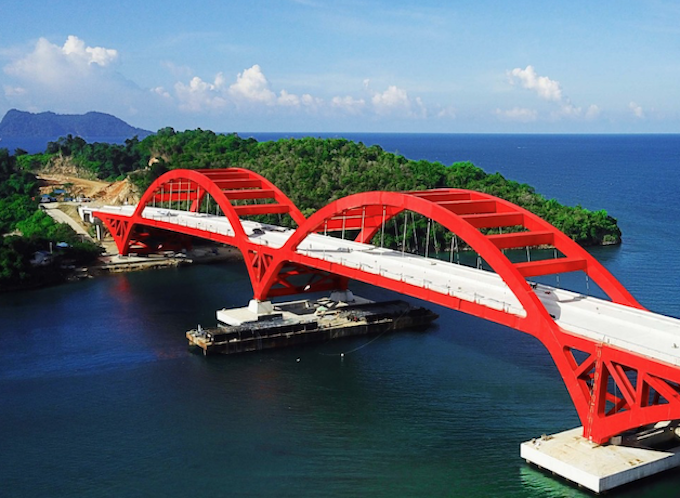 The iconic Youtefa Bridge in Jayapura city.
