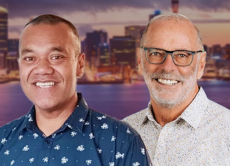 Fa'anānā Efeso Collins (left) and Wayne Brown