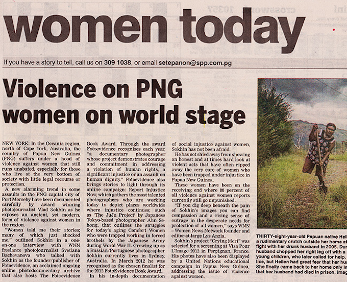 Vlad Sokhin documents violence against PNG women