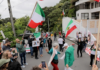 Protesters outside the Iranian embassy in Wellington 281022