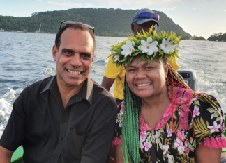 Julie King with Ralph Regenvanu