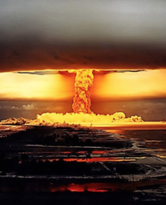 The Licorne nuclear test at Moruroa Atoll in 1971