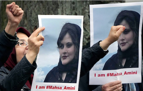 Protesters over death of Mahsa Amini