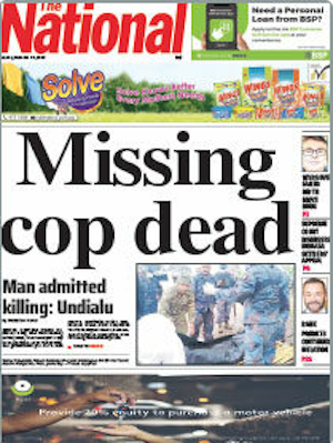 How The National reported the story on its front page 31102022