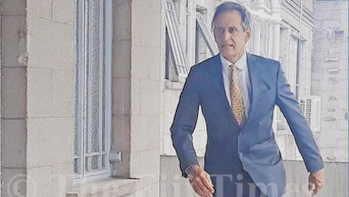 Lawyer Richard Naidu outside the High Court in Suva
