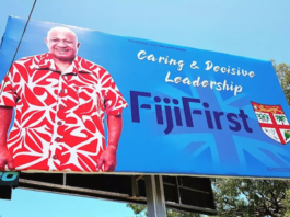 A FijiFirst billboard near Nadi
