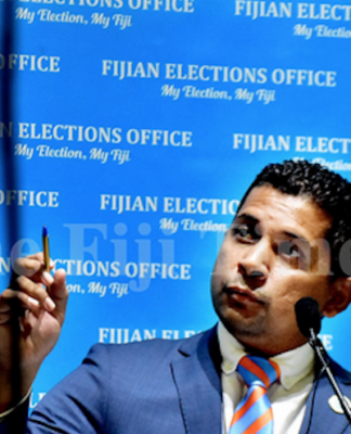 Fiji Elections chief issues legal order for Times to remove ‘no apology’ article Fiji Supervisor of Elections Mohammed Saneem raises a point