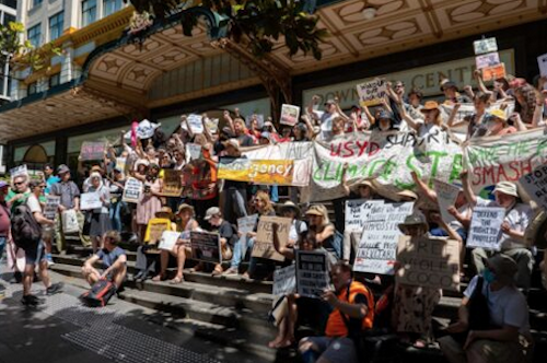 "Free Coco" protesters