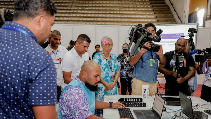 Counting at the Fijian Elections Office