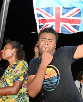 David Robie: 2022 Pacific political upheavals eclipse Tongan volcano Fijians in the capital Suva celebrate the end of 16 years of authoritarian rule - eight years of military dictatorship followed by a rigid "democracy".