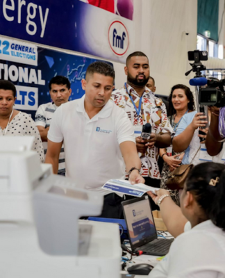 Fiji elections: Rabuka raises concern over results app glitch Supervisor of Elections Mohammed Saneem explains a database demonstration