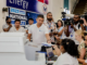 Supervisor of Elections Mohammed Saneem explains a database demonstration