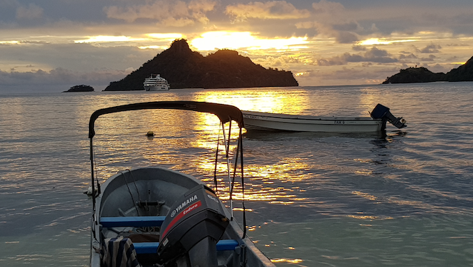 A sunset in the Mamanucas, Fiji