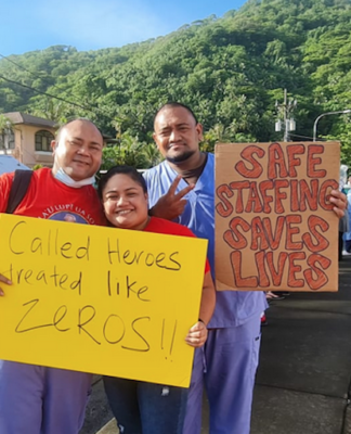 Protesting American Samoa nurses