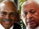 Fiji political rivals Sitiveni Rabuka (left), a former prime minister, and Voreqe Bainimarama, the current Prime Minister