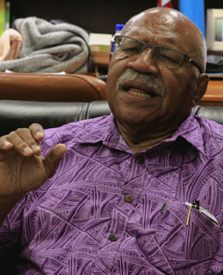 Fiji Prime Minister Sitiveni Rabuka