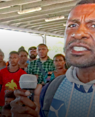 Stranded passengers at the capital Port Moresby's Jacksons Airport