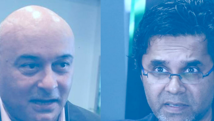 FBC chair Ajay Bhai Amrit (left) and terminated chief executive Riyaz Sayed-Khaiyum