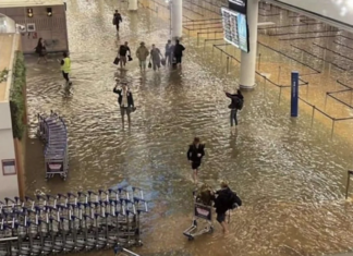 Flooding at Auckland International Airport