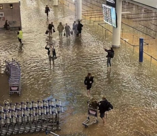 Flooding at Auckland International Airport