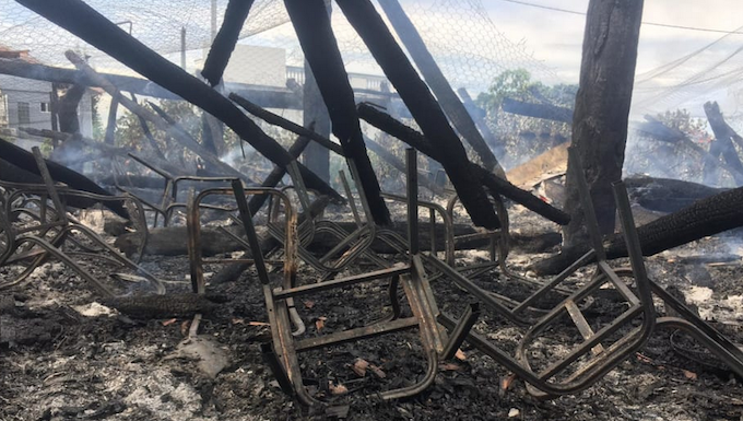 The charred remains of the Malvatumauri of the National Council of Chiefs