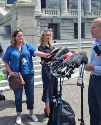 News media question Chris Hipkins