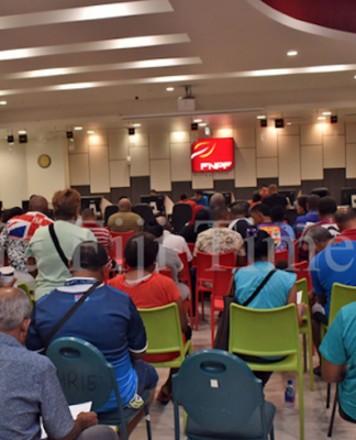 Customers waiting to be served at the Fiji National Provident Fund (FNPF) building