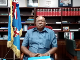 Fiji Prime Minister Sitiveni Rabuka talking to Tagata Pasifika