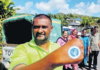 Mohammed Riyaz and his family after voting at Conua District School at Kavanagasau, Nadroga, in last month's Fiji general election