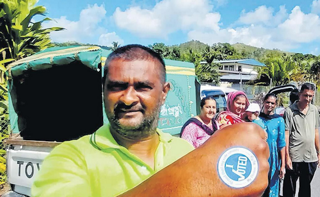 Steven Ratuva: What an election in Fiji – some reflections, lessons Mohammed Riyaz and his family after voting at Conua District School at Kavanagasau, Nadroga, in last month's Fiji general election
