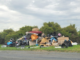A photo taken by Turehou Māori Wardens Trust chairperson Mereana Peka last month showing piles of rubbish left by the side of the road in Ihumātao Rd, adjoining the Ōtuataua Stonefields Reserve